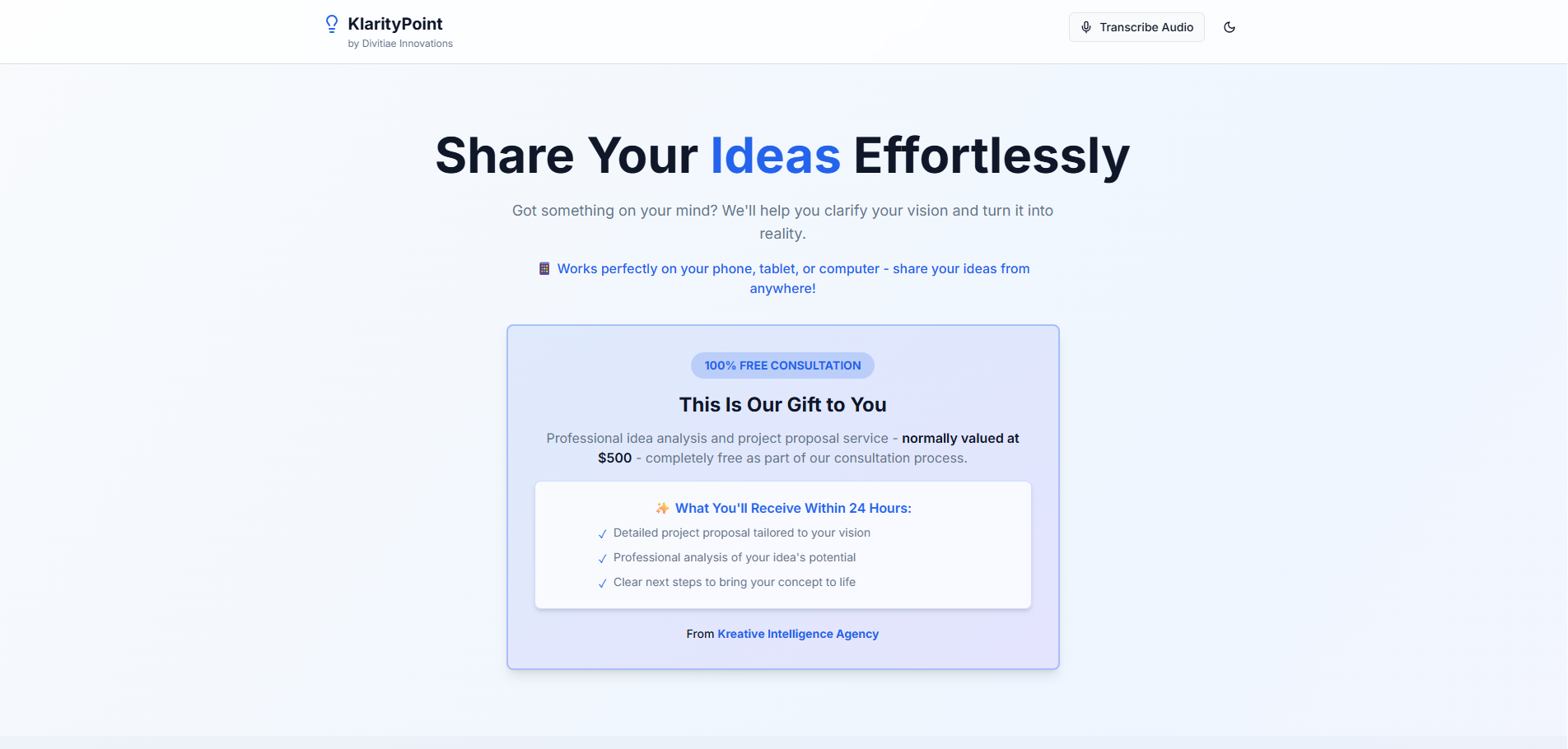 KlarityPoint - Productivity SaaS project screenshot